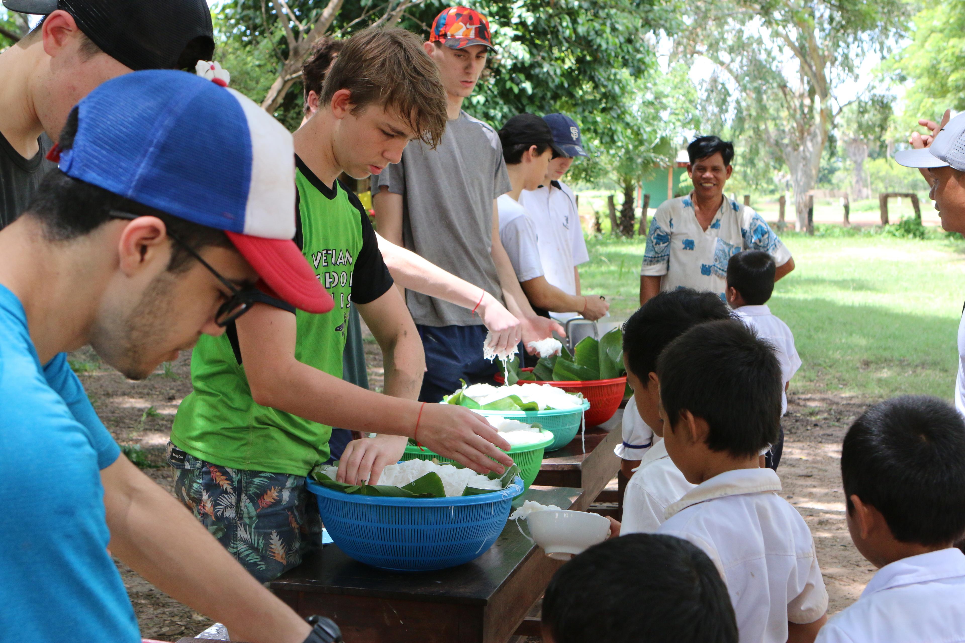 Making and serving noodles